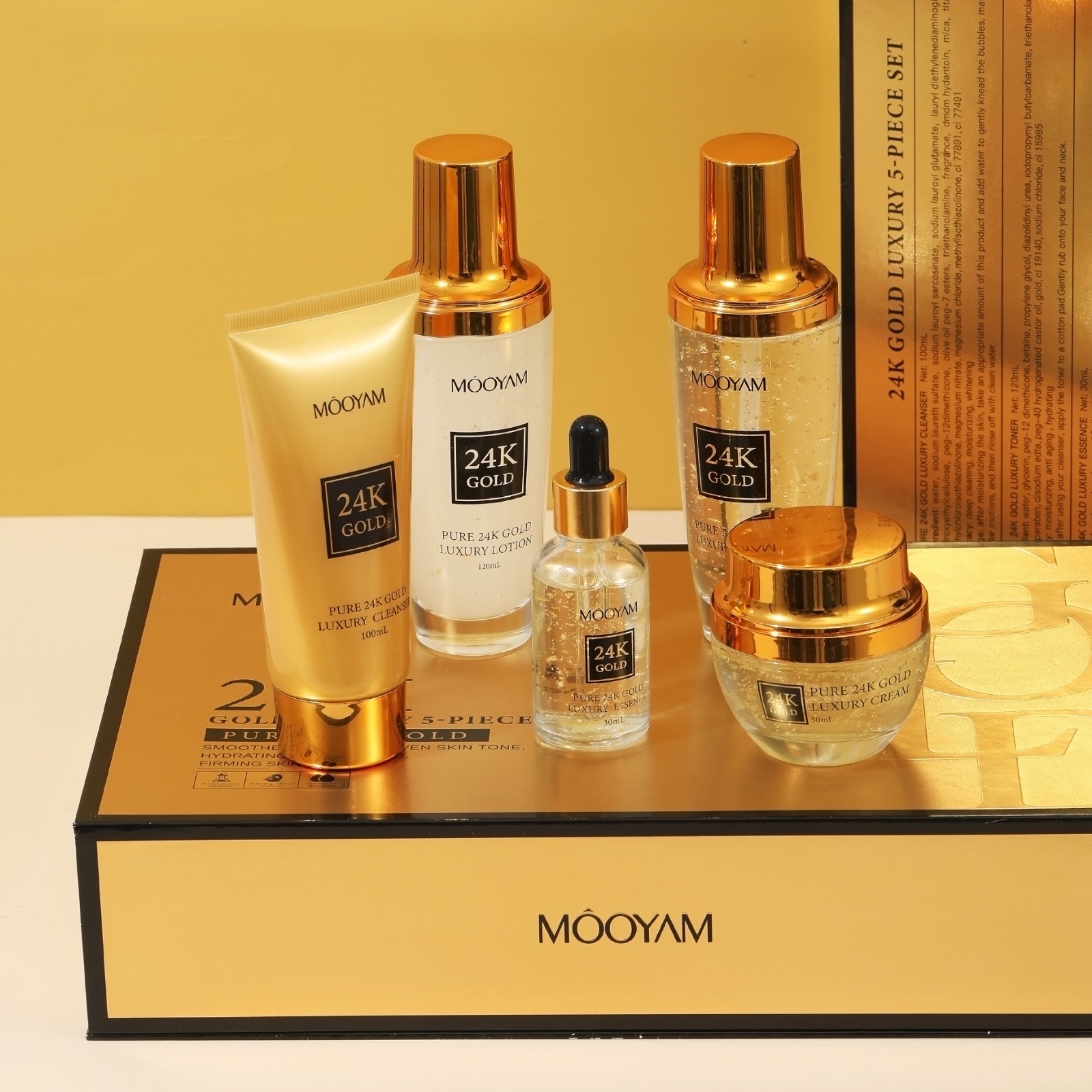 Luxury Skincare Anti Aging - 24K Gold LUXURY Moisturizin Anti-Wrinkle Set